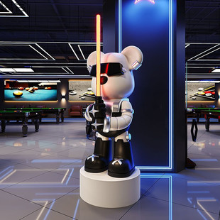 Wc0 [1042 People Collected] Lightsaber Violent Bear Living Room Large Floor-Standing Ornament Home Tv Cabinet Internet Celebrity Play