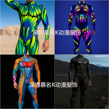 2025年跨境外贸新品万圣节派对表演装3D动漫连体衣 cosplay连体衣