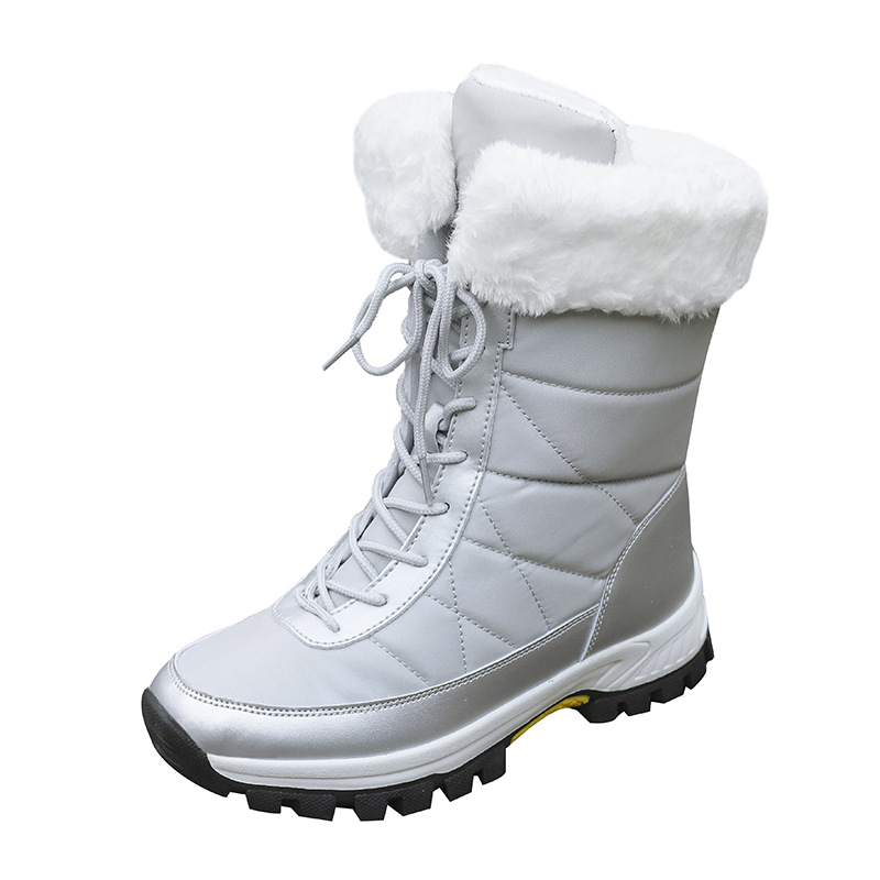 Botas de Nieve de Caña Media para Mujer, PU, Térmico, para Uso Diario image 9