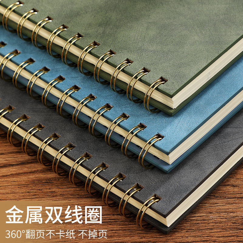 Cuaderno de bobina de negocios personalizado logotipo imprimible simplista cuaderno de bobina cuaderno de notas a5 subcuaderno mayorista