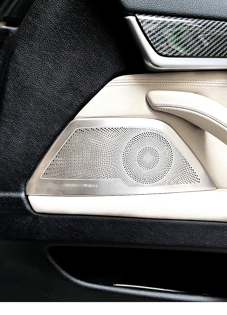 Suitable for 11-17 Bmw 5 Series 520 525Li Interior Modification Baohua Door Horn Cover Sticker Decorative Bright Strip