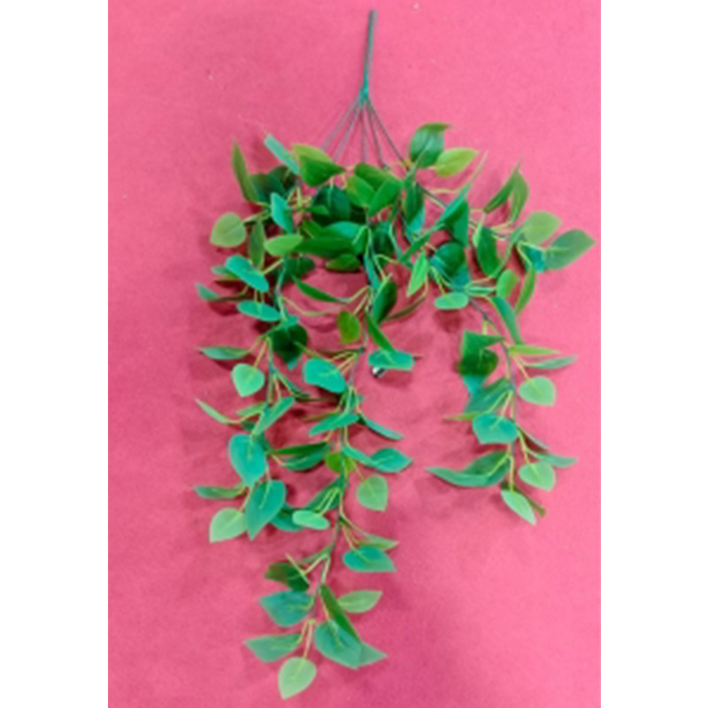 5 horquilla colgante de pegamento colgante de pared de plantas de simulación 7 horquilla pequeño haz de papas verdes hojas de papas decoración de pared interior colgante verde falsa