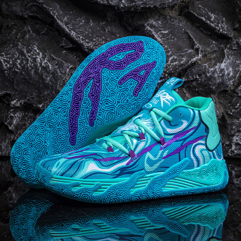 Three-ball Three-generation Bauer Basketball Shoes for Men and Women Anti-slip and Wear-resistant High-top Concrete Combat Cushioning Sports Shoes_voghion.com