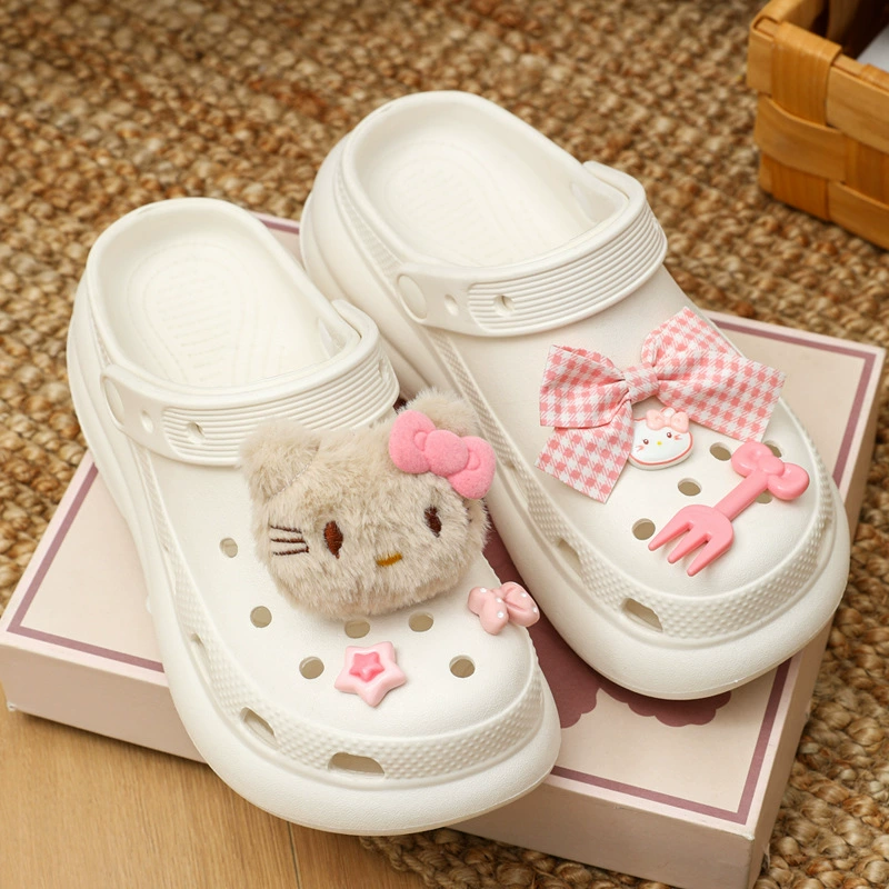 Пещерная обувь женская летняя 2025 новая наружная нескользящая садовая обувь девушка сердце Баотоу сандалии пляжные сандалии