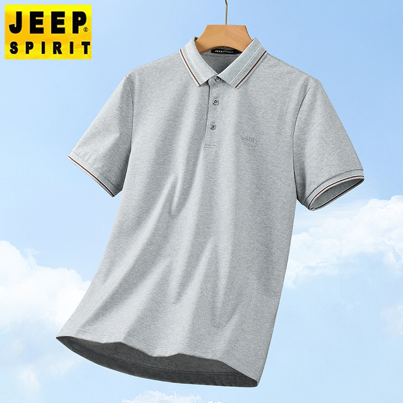 Verano hombre camiseta de manga corta polo camiseta de negocios suelta blusa casual bordada de color sólido versátil coreano 2087