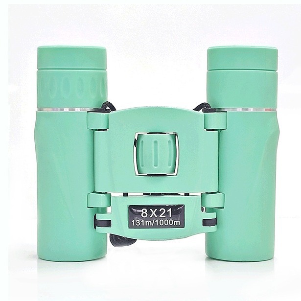 外贸8X21多色便携式小型高倍高清微光夜视儿童户外礼品双筒望远镜