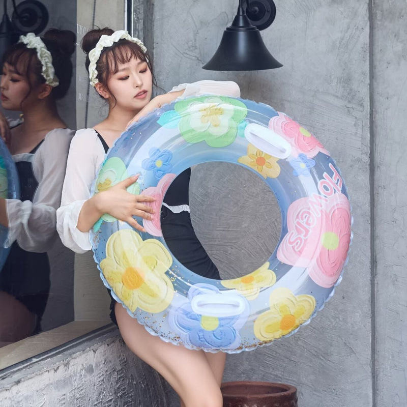 Anillo de natación para adultos y niños engrosados, anillo de salvavidas infláble para adultos, anillo flotante para bebés, anillo axilar para principiantes