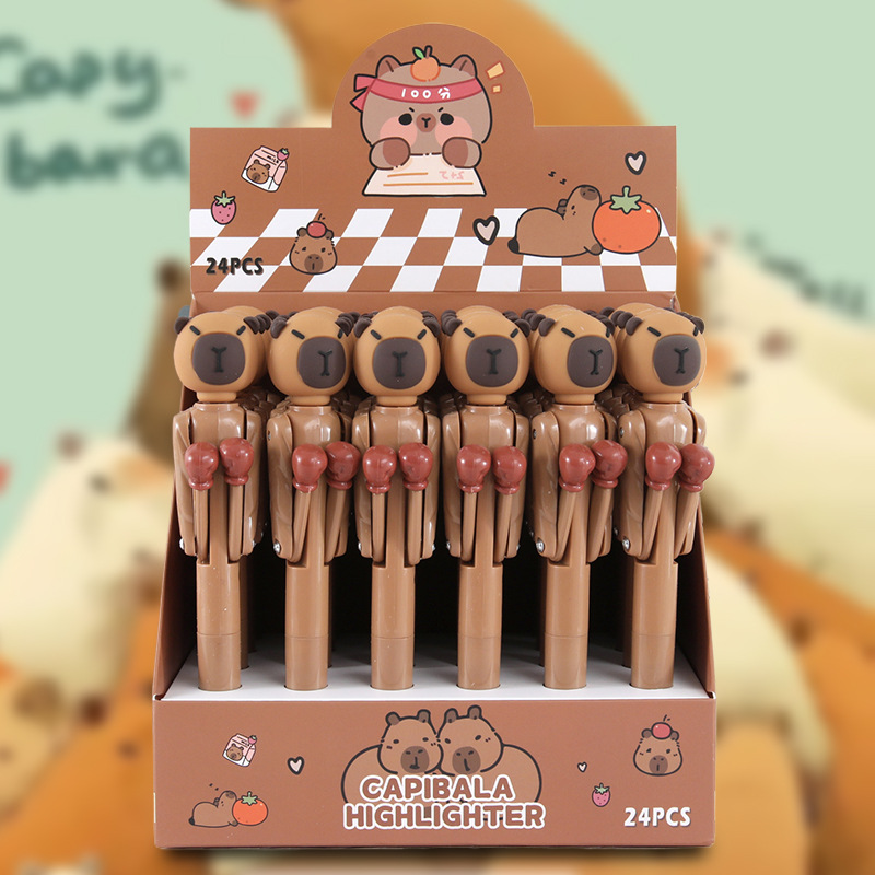 new capabala fun boxing pen ballpoint pen student funny decompression pen children stationery small gift blue