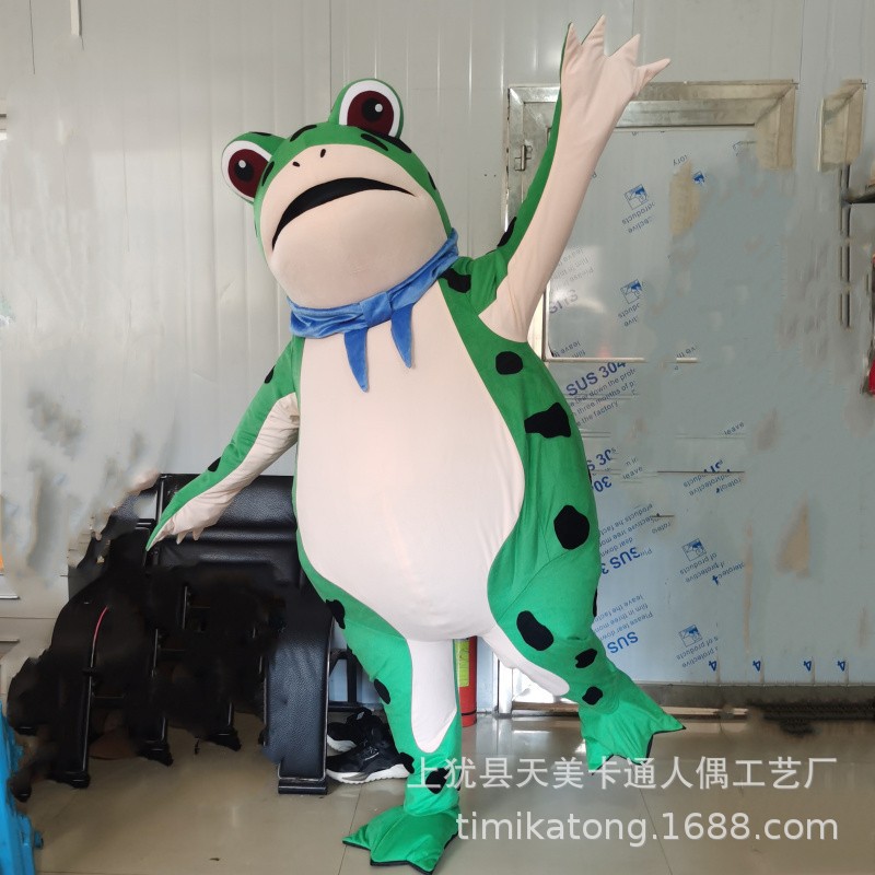 网红青蛙人偶服装抖音同款卖崽青蛙玩偶服成人儿童套装青蛙充气服详情10