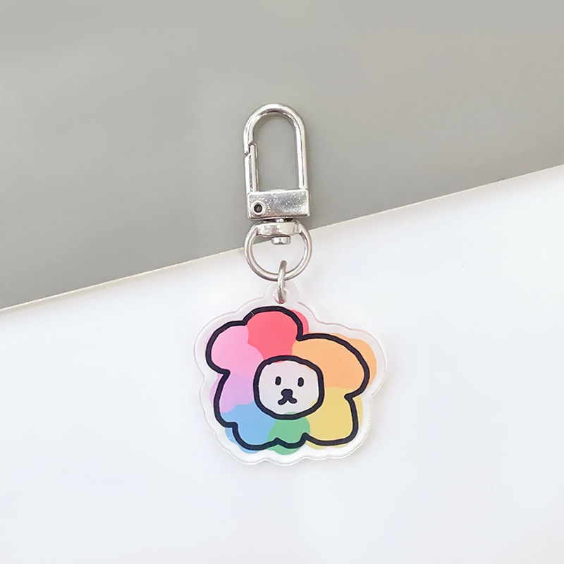 漫画かわいい簡単な絵周辺アクリルキーホルダーカップルバッグ携帯電話装飾キーチェーン小さなペンダント|undefined