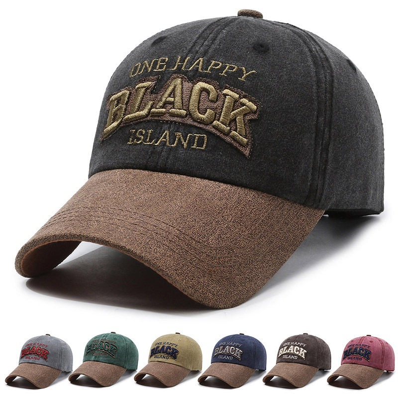 Baseball vintage color block in cotone lavato alla moda per uomo e donna, capote morbida casual, protezione solare, viso_voghion.com