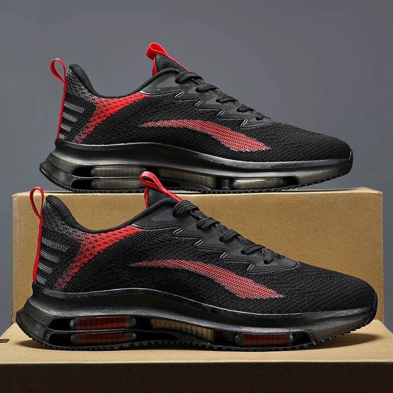 Трансграничные Кроссовки больших размеров, мужские кроссовки с воздушной подушкой 45 Flying Mesh, амортизирующие кроссовки 46, модная дорожная обувь с мягкой подошвой 47