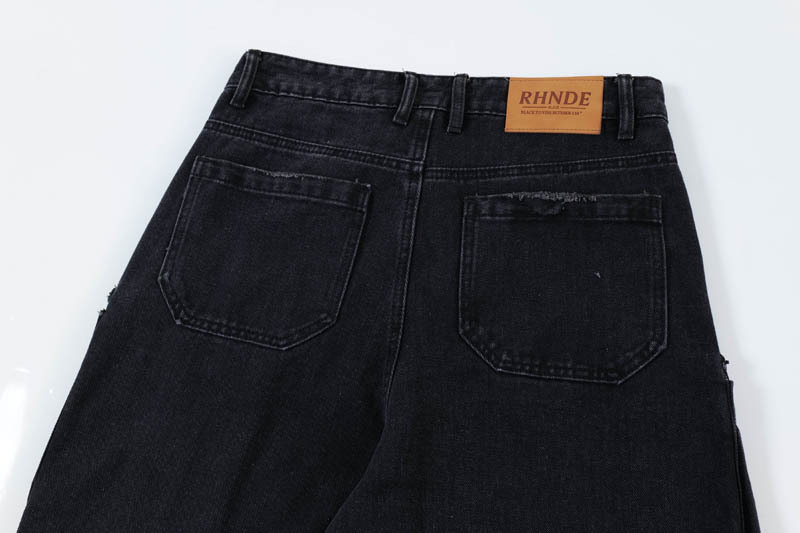 Men's Clothing Street Personality Multi-Pocket Tooling Jeans Men's and Women's Trendy Brand Urban Design Sense Casual All-Match Straight Pants_voghion.com