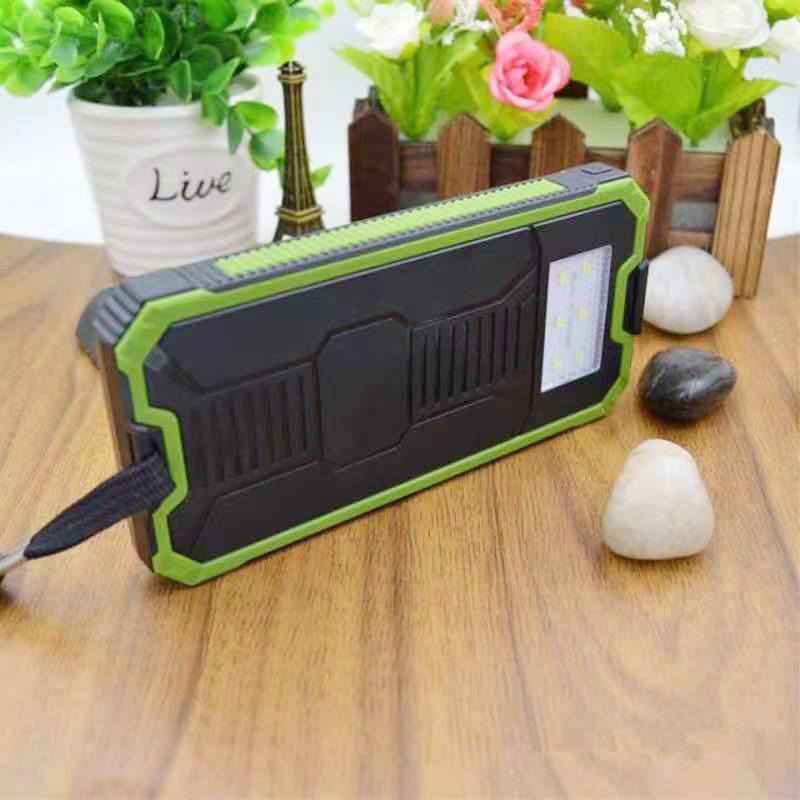 Fuente de alimentación portátil solar de alta capacidad de 20000 mAh grande compartido con batería de litio de 2w larga duración