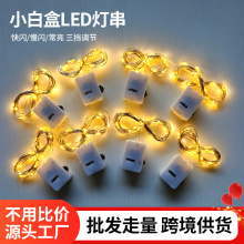 led燈串廠家定制電池盒小彩燈節日禮品裝飾燈蛋糕3檔小白合氛圍燈