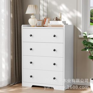 Wooden Chest of Drawers, Household Wooden Bedroom Cabinet, Wooden Bedroom Storage Cabinet, Retro Panel Storage Cabinet, Factory Direct Supply