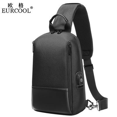 preferential Cross border Source of goods nylon Chest pack man Simplicity style Inclined shoulder bag Water splashing The flocking man Chest pack