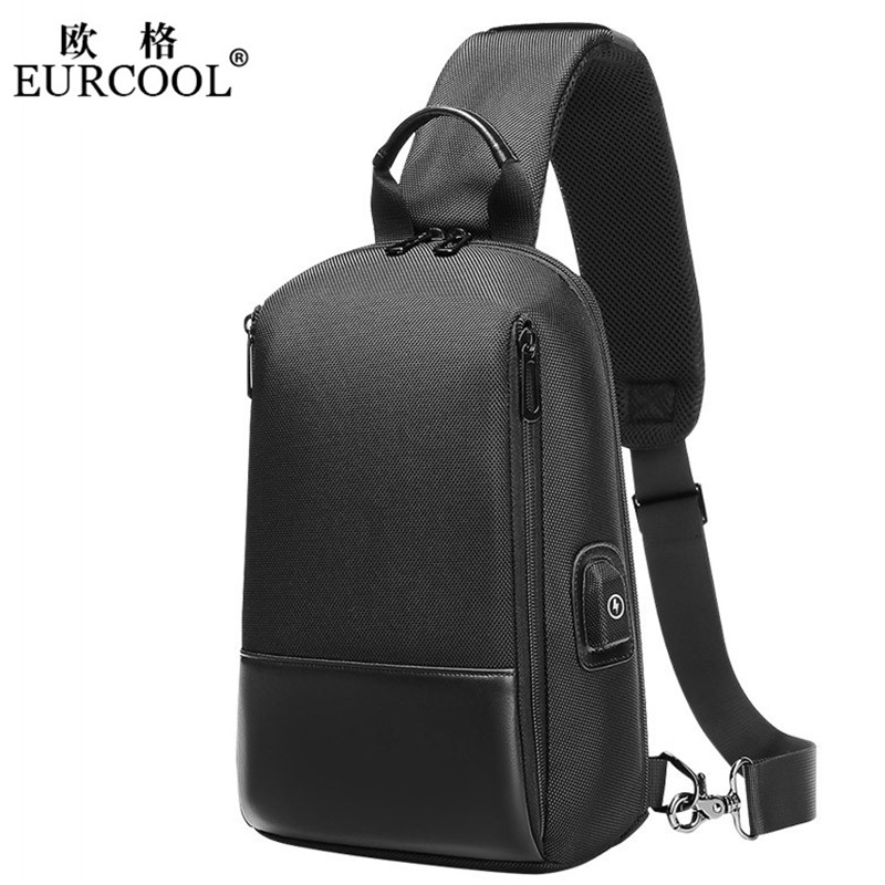 preferential Cross border Source of goods nylon Chest pack man Simplicity style Inclined shoulder bag Water splashing The flocking man Chest pack