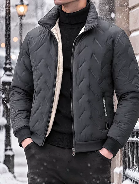 Cross-border men's thickened, waterproof, and windproof fleece-lined cotton jacket and pants set, suitable for autumn and winter, for sports and casual wear, providing warmth