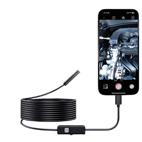 TypeC portable Android mobile phone endoscope car chassis pipe inspection tool probe high-definition visual