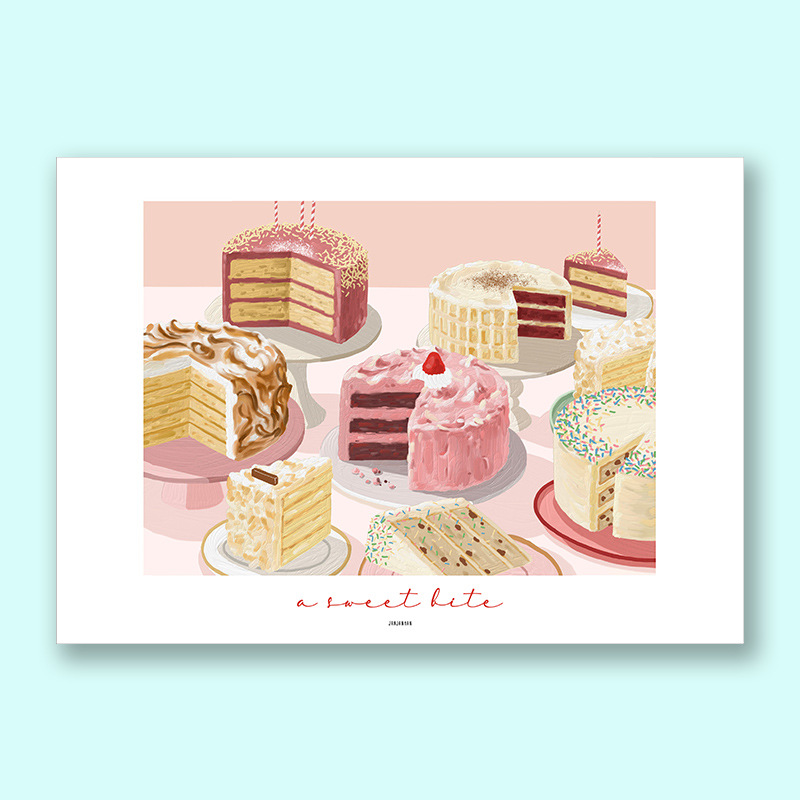 Food blog recommends Nordic ins cake poster desktop decoration living room restaurant baking dessert pictorial