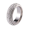 Accessory stainless steel, wedding ring suitable for men and women, European style, diamond encrusted