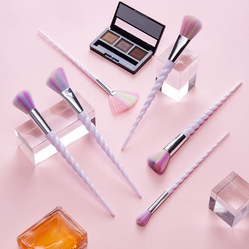 Nuevo diez unicornio maquillaje cepillos traje maquillaje conjunto completo almacenamiento sombra de ojos cepillo labio lindo maquillaje herramientas