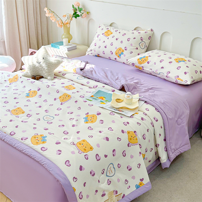 エアコンキルト、夏用クールキルト、新疆綿サマーキルト、ダブルサマー子供用薄手キルト、寮シングル学生、洗濯機で洗えます。|undefined