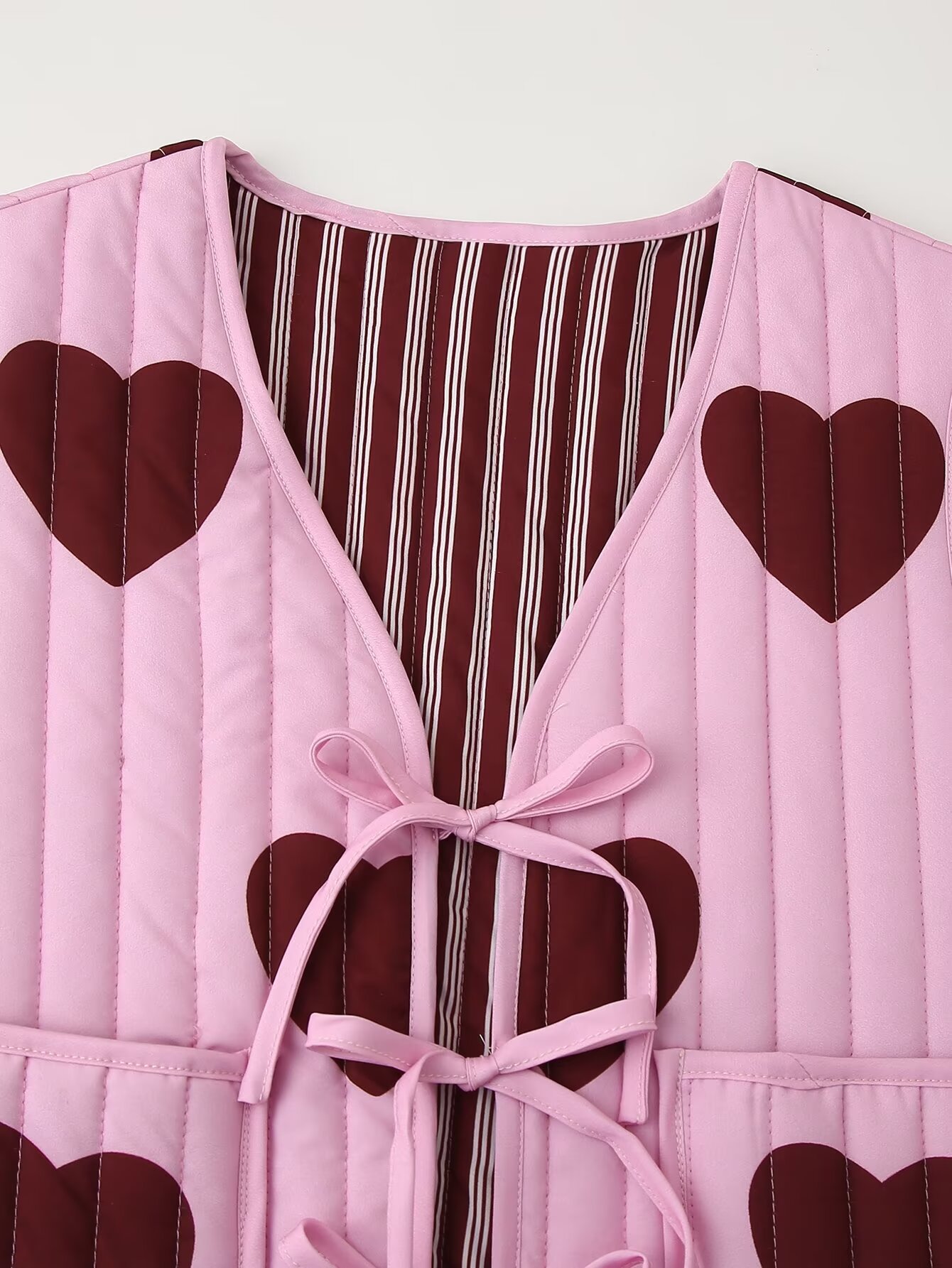 Gilet en coton à bretelles Love pour femme, nouvelle mode de rue automne/hiver 2024_voghion.com