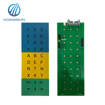 Rigidity PCB Thin film switch PCBA Film switch control panel Electric conduction panel LED Light