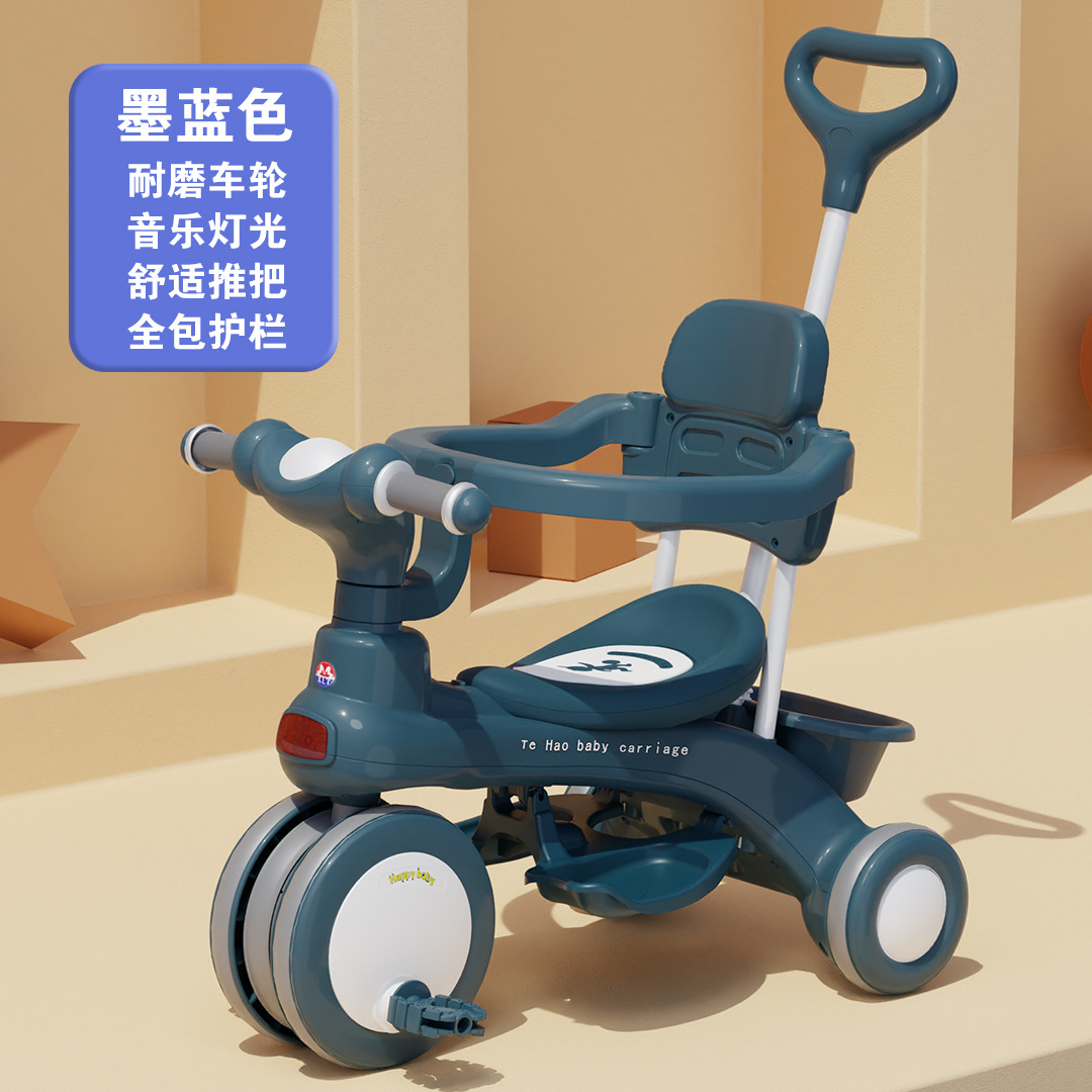 Triciclo para niños bicicleta multifuncional tres en uno 2 cochecito para bebés 1-3-6 años bicicleta de pedaleo para niños