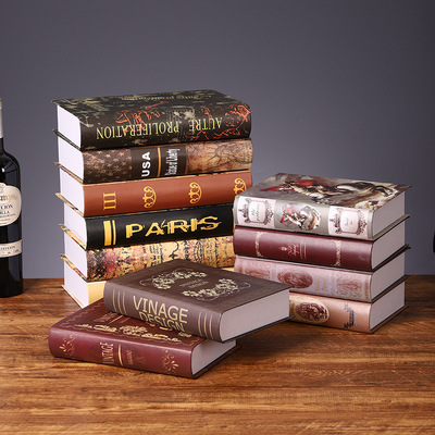 European style Retro simulation Do the old Fake book Decoration decorate Photography prop ornament simulation suit