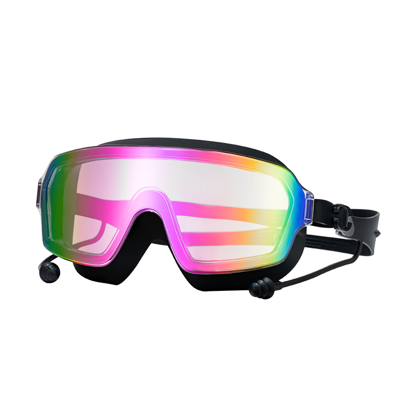 Gafas de Natación con Tapones de PC, Impermeable, Antiempañante, para Adultos