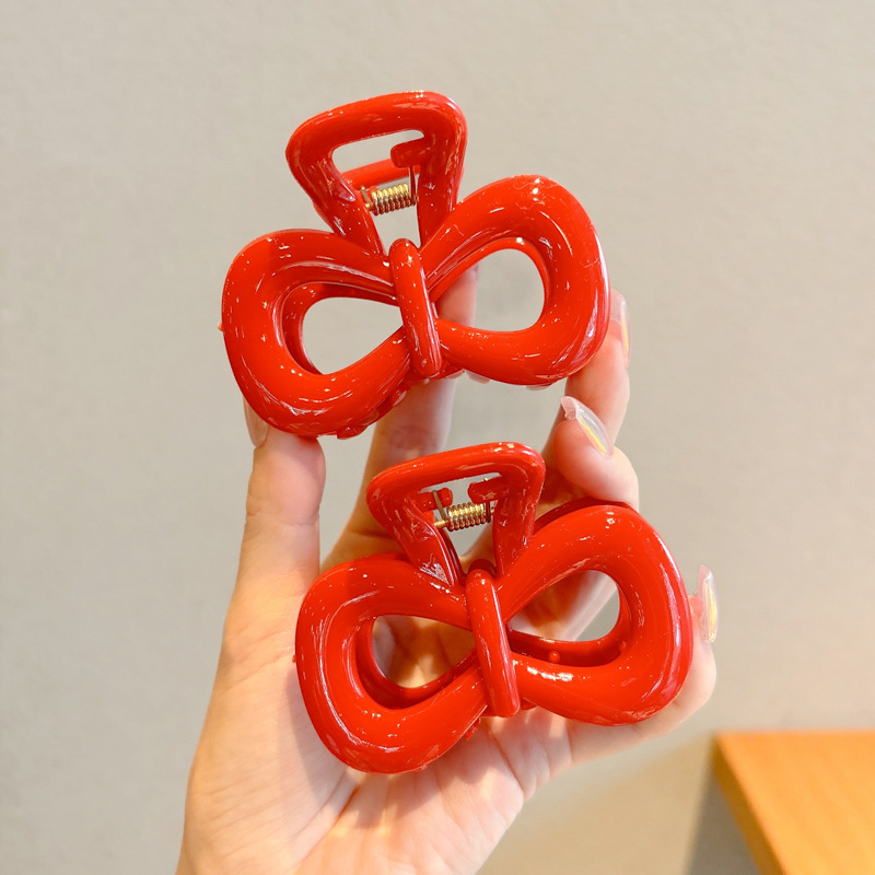 Anchor Clip de tiburón de arco de sangrado para mujeres de alto nivel no lastimar la cabeza detrás del clip de agarre de cabello de invierno y otoño