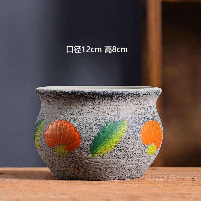 No.20 mediano mar Mediterráneo fábrica de maceta de carne directa cerámica de carne retrógrada cerámica roja especial maceta al por mayor