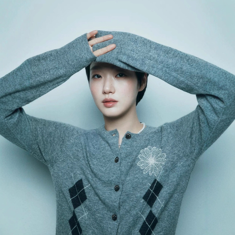 Top Version Daisy Embroider Sweet Elegant Women's Autumn and Winter New Loose Preppy Style Casual Versatile Knitted Cardigan