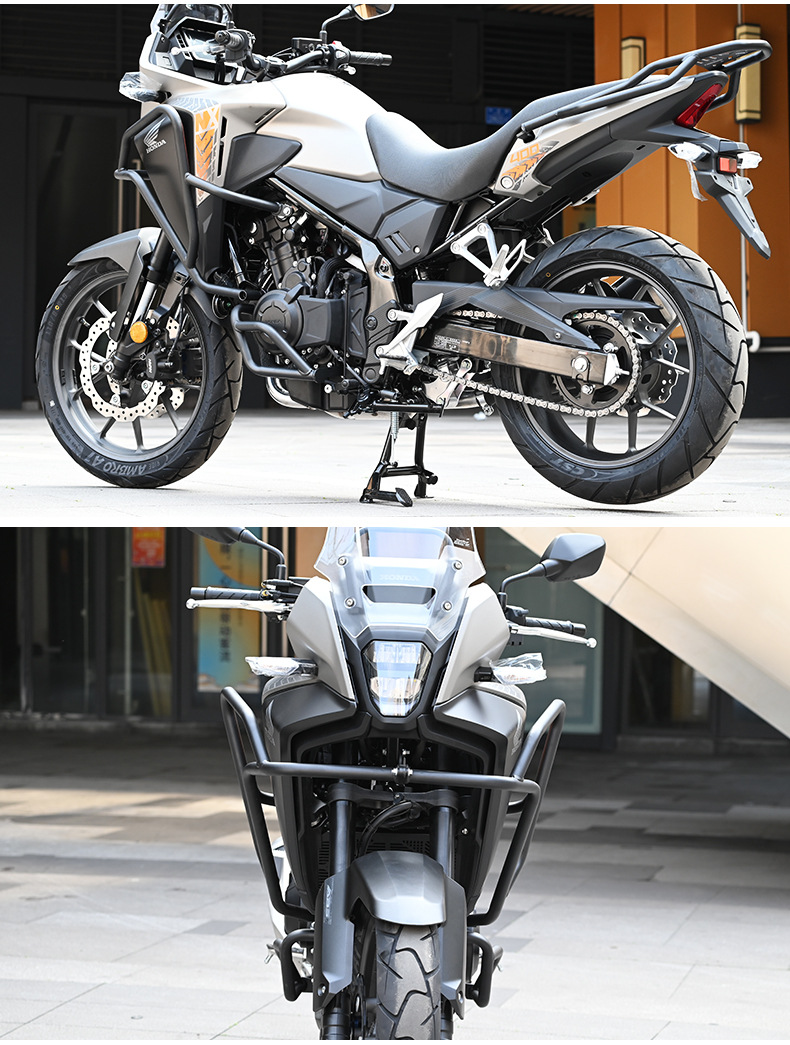 Suitable for Honda Nx400 Bumper Upper and Lower Guard Bars, Anti-Collision and Anti-Fall Front Guard Bars, Competition Guard Bars, Modification Accessories