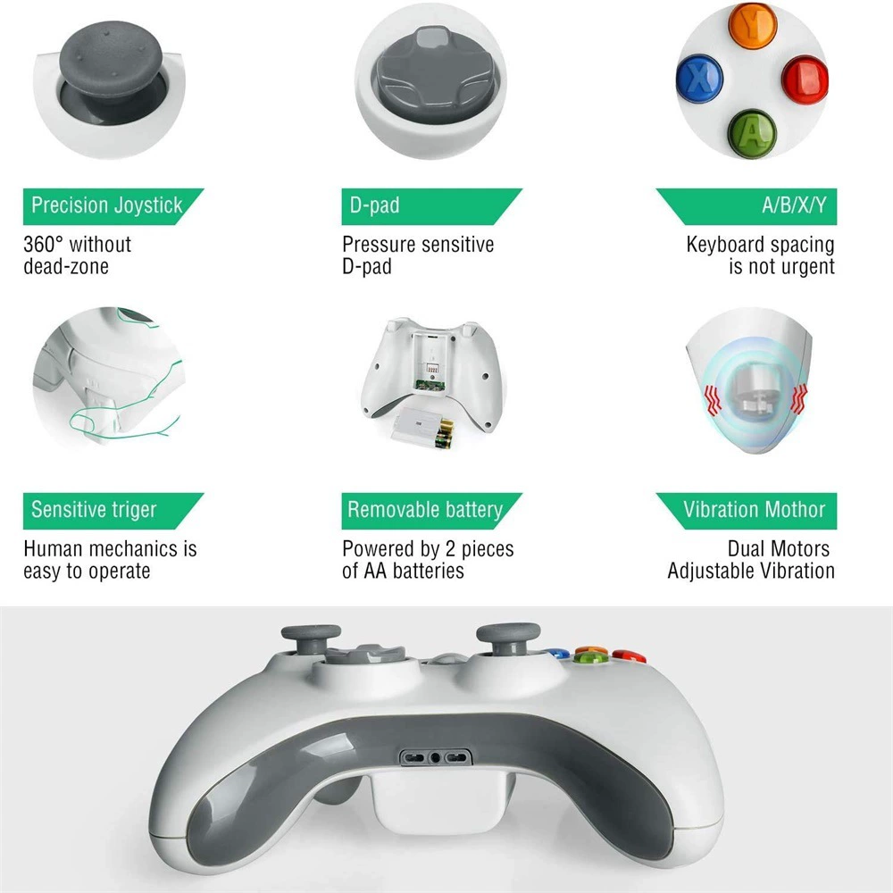 [XBOX360 Bluetooth беспроводной геймпад оригинальная зашифрованная чиповая схема стабильна совместима с консолью 360/PC]