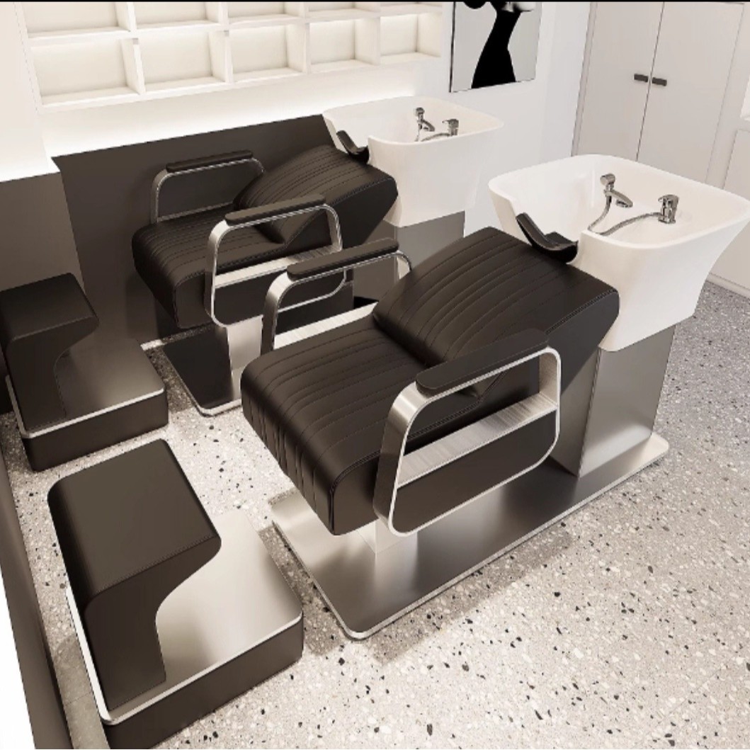 Nuevo acero inoxidable de lujo - maceta cuadrada de cerámica - cuero negro