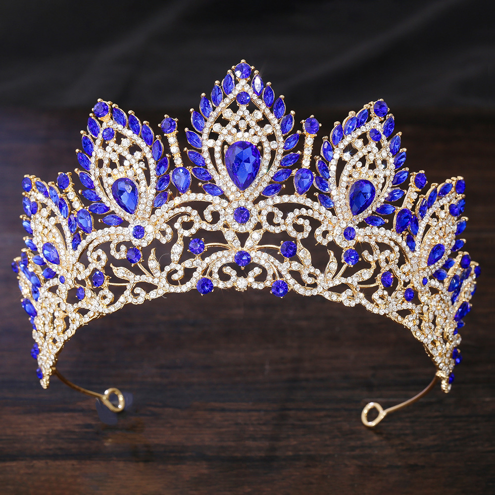 Fábrica al por mayor nuevo tocado de corona de cristal accesorios para el cabello nupcial sentido de alta gama corona europea y americana cumpleaños boda transfronteriza