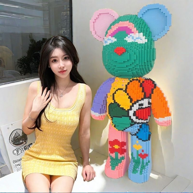1m 特大ホワイトバイオレントクマレゴビルディングブロックと互換性大人子供のおもちゃパズル装飾品誕生日ギフト|undefined