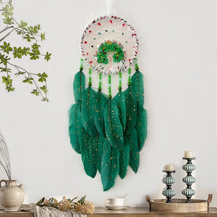 [Original] Dream Catcher ornaments crystal stone life tree creative wind chimes feather pendant cross-border scenic spot souvenir