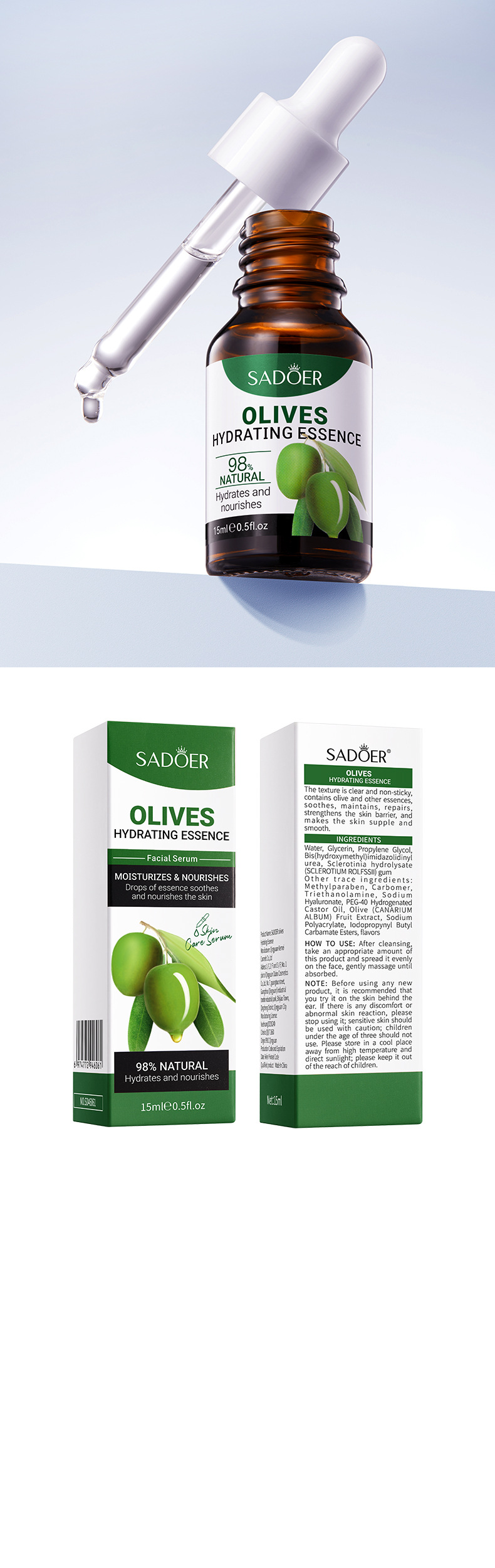 SADOER All English Fruit Flavor essence Liquid Moisturizes and refines pores to improve acne marks_voghion.com