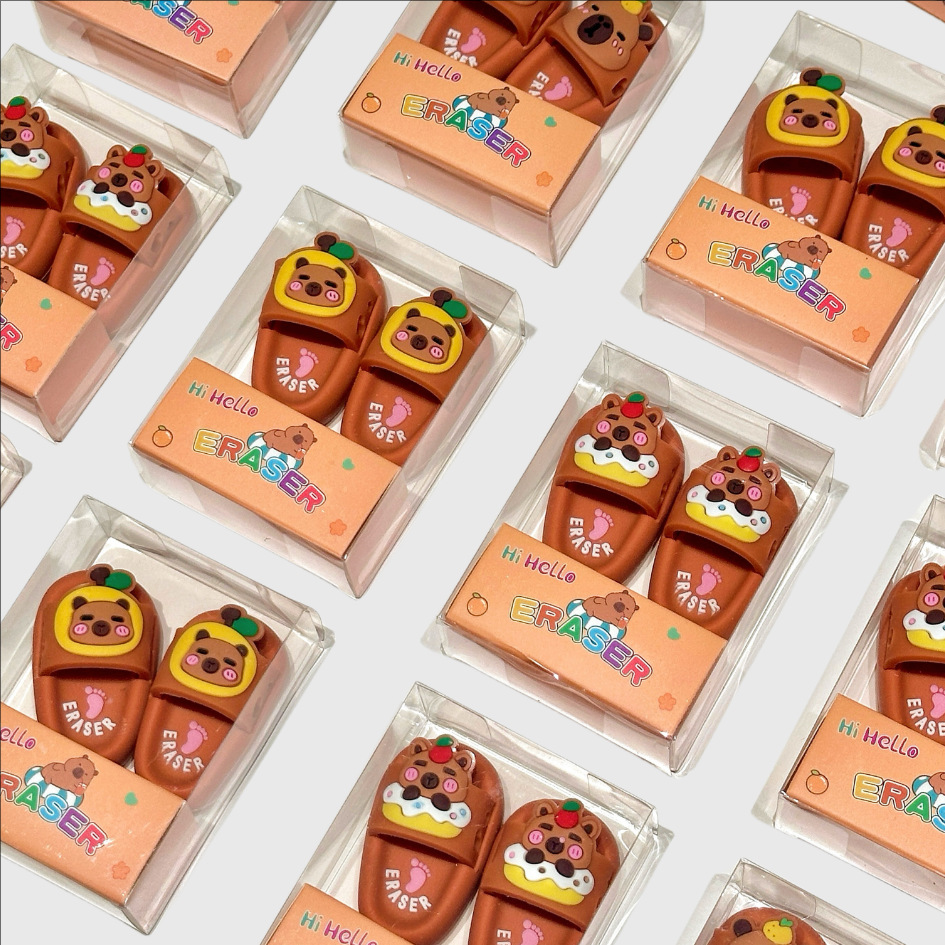 Nuevo borrador de modelado de pantuflas Kapibala mini borrador portátil limpio y menos caspa para estudiantes de primaria