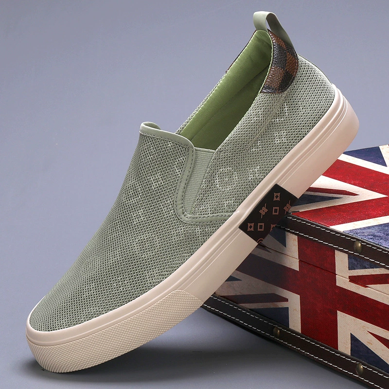 2024 Летняя новая мужская обувь мода дикая мода мужская повседневная обувь холст удобная низкая банда плоская обувь для мужчин