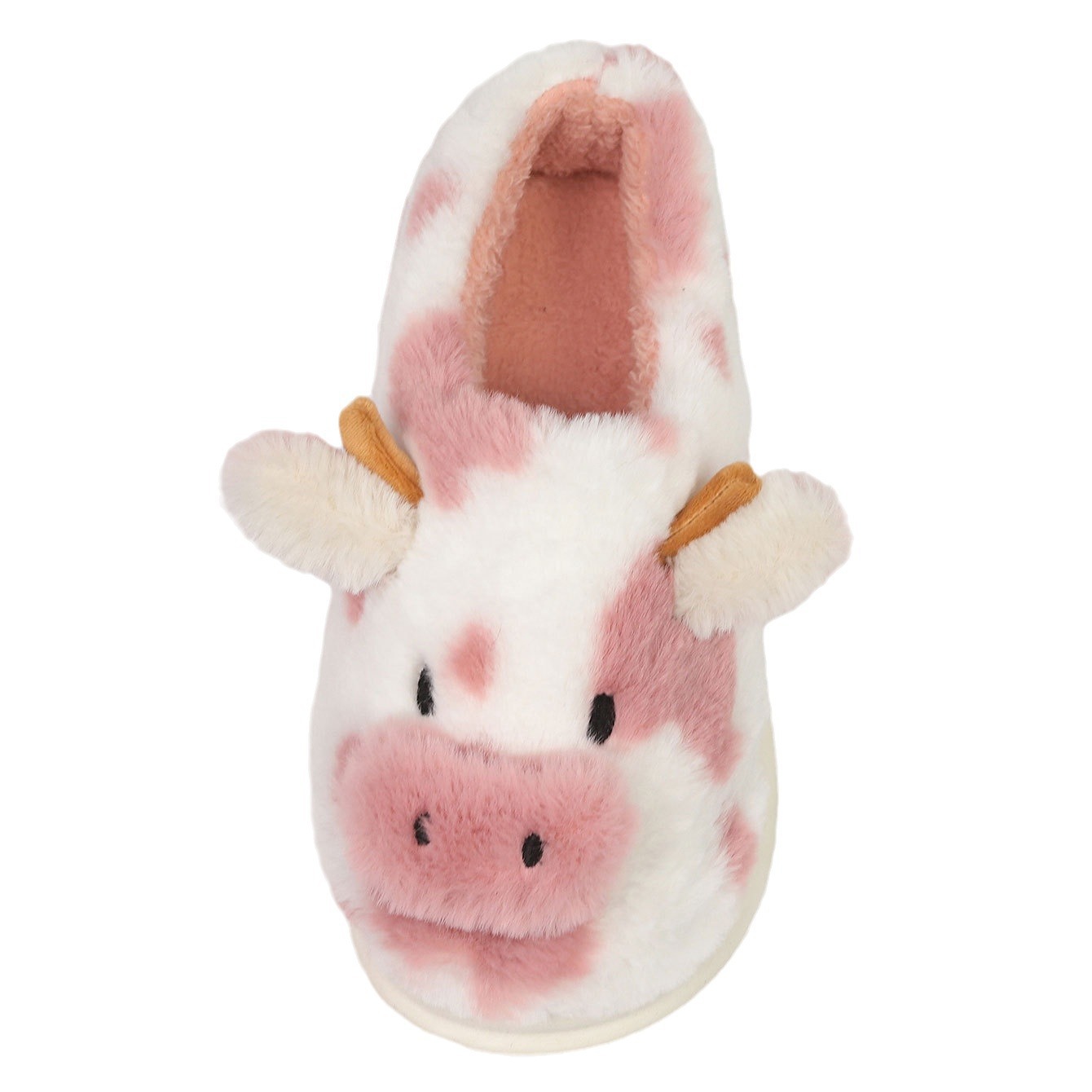 Zapatillas de algodón interior de vaca de manchas transfronterizas para mujeres de otoño y invierno calentamiento de peluche grueso zapatillas casuales