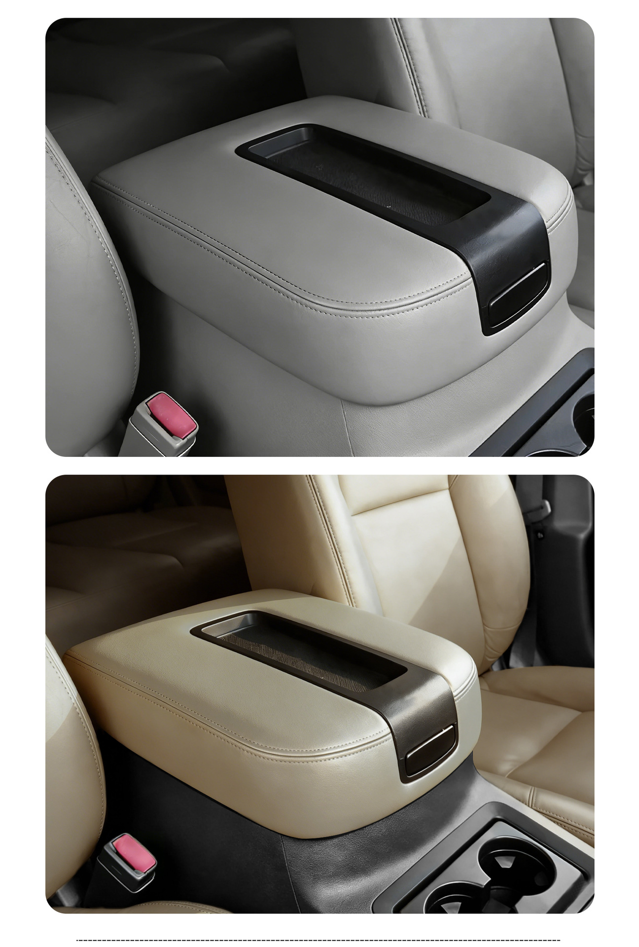 Suitable for 2007-2014 Chevrolet Gmc Center Console Armrest Box Leather Cover Storage Box Armrest Cover Protective Cover Cross-Border