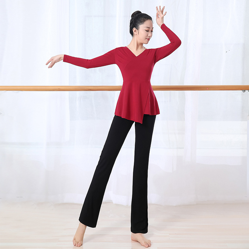 ダンスの練習服のスーツの女性の新型の形のダンスの成人のダンスの服装の練習の服の春の夏の現代のダンスの服|undefined