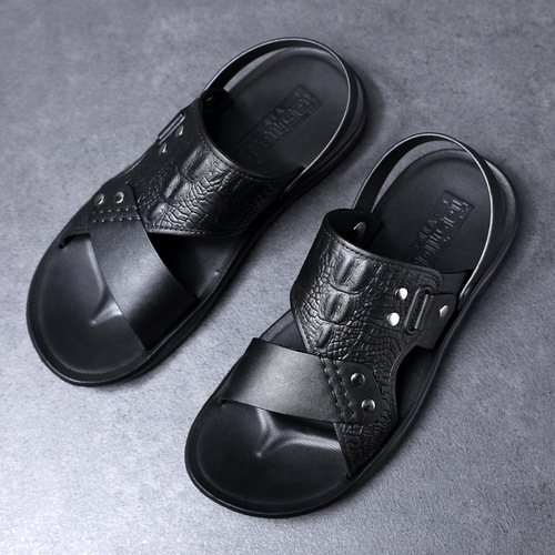 Men's Sandals Summer Soft Sole Non-Slip Beach Shoes  New Large Size Casual Dual-Purpose Outer Wear Sandals and Slippers