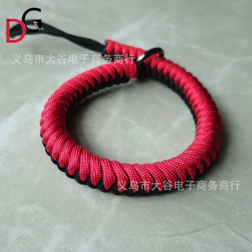 Paraguas al aire libre cuerda de la Cámara correa de muñeca tejida a mano pulsera de supervivencia digital correa de la Cámara anti-Pérdida Anti-caída de la cuerda de la cámara
